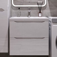 Style Line Тумба под раковину Марелла 60 Люкс Plus антискрейтч подвесная белая